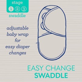 SwaddleMe Easy Change Swaddle - Size Small/Medium, 0-3 Months, 2-Pack (Unicorn Universe)