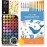 Funto Watercolor Set, 48 Color Paint Set, 10 Brushes, 30 Page Pad(9x12), 4 Refillable Pens & More, Painting Kit for Kids, Adults, Beginners