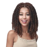 BOBBI BOSS Braided Lace Front Wig Free Parting MLF614 Calif. Butterfly Locs 16 (1B)