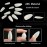 500Pcs Medium Almond Fake Nail Tips Full Cover Clear Acrylic Nails Press on Nails for DIY Nail Art, 10 Sizes (Natural)