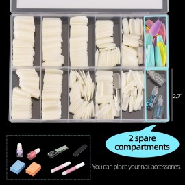 500Pcs Medium Square Nail Tips Full Cover Acrylic False Nails with Case for DIY Nail Art, 10 Sizes (Natural) 500Pcs Medium Square Nail Tips Full Cover Acrylic False Nails with Case for DIY Nail Art, 10 Sizes (Natural)