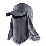 ELLEWIN Outdoor Sun Hat for Men Women UPF 50+ Fishing UV Hat with Neck Flap Face Cover for Sun Protection