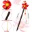 6 Pieces Vintage Handmade Wooden Hairpins - Traditional Flower Hair Sticks, Hair Chopsticks, Styling Pins for Women Girls (Classic Style)