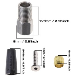 SING F LTD BH90 Cable Hose Set Olive Connector Insert Connecting Bolt Bleed Kit Hydraulic Brake Hose Olive Inset Repair Kit for Bike Replacement Part