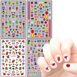 Cute Cartoon Nail Art Stickers 3D Self Adhesive Nail Decals Anime Kawaii Nail Sticker Designer Nail Supplies for Boys Kids Girls Manicure Tips Party Decoration (4 Sheets) Cute Cartoon Nail Art Stickers 3D Self Adhesive Nail Decals Anime Kawaii Nail Sticker Designer Nail Supplies for Boys Kids Girls Manicure Tips Party Decoration (4 Sheets)