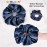 CEELGON Black Big Satin Scrunchies for Women Large Scrunchie Blue Satin Hair Ties Oversized Thick Elastic Jumbo Hair Scrunchies 6 Pack (black,gold,champagne,blue,green,white)