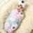 Galabloomer Newborn Receiving Blanket Headband Set Baby Swaddle Mother and Baby (Aqua White Flower)