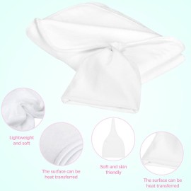 Sublimation Baby Name Blanket and Cap - Soft Newborn Blanket, 30 x 40 Inch, White