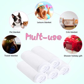 Sublimation Baby Name Blanket and Cap - Soft Newborn Blanket, 30 x 40 Inch, White