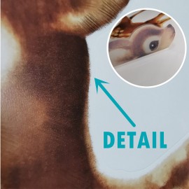 ROFARSO Lifelike Cute Lovely Fawn Baby Deer Animal Wall Stickers Removable Wall Decals Peel and Stick Wall Art Decorations Home Decor for Kid Nursery Baby Bedroom Living Room Playing Room Murals