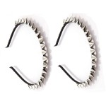 FULAI Duyppy 2 Pack Rivet Punk Spike Headband Studded Headband Party Hair Band Hair Clips for Women