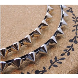 FULAI Duyppy 2 Pack Rivet Punk Spike Headband Studded Headband Party Hair Band Hair Clips for Women FULAI Duyppy 2 Pack Rivet Punk Spike Headband Studded Headband Party Hair Band Hair Clips for Women