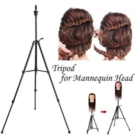 Wig Tripod Mannequin Head Stand 24-64 Inch Adjustable Anti-slip Foot Pad stand tripod Aluminum Metal Weight Hook for Training Hairdressing Cosmetology with Pocket Wig Tripod Mannequin Head Stand 24-64 Inch Adjustable Anti-slip Foot Pad stand tripod Aluminum Metal Weight Hook for Training Hairdressing Cosmetology with Pocket