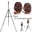 Wig Tripod Mannequin Head Stand 24-64 Inch Adjustable Anti-slip Foot Pad stand tripod Aluminum Metal Weight Hook for Training Hairdressing Cosmetology with Pocket