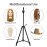 Wig Tripod Mannequin Head Stand 24-64 Inch Adjustable Anti-slip Foot Pad stand tripod Aluminum Metal Weight Hook for Training Hairdressing Cosmetology with Pocket