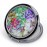 Compact Mirror-Mother of Pearl Magnifying Mirror-One-Touch Travel Makeup Mirror-Elegant Handheld Mirror with Floral Design-Dual-Sided Portable Mirror-Traditional Korean Painting(Butterfly TreePeony)