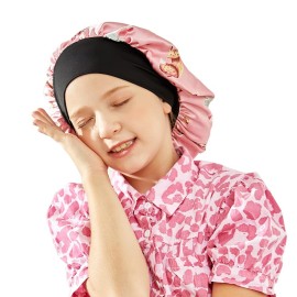 ELIHAIR Kids Satin Bonnets Sleeping Cap No Imprint for Toddler Child Curly Hair Bonnets Elastic Band Silky Satin Cap for Night Sleep Cap Double Layer Pink Fox ELIHAIR Kids Satin Bonnets Sleeping Cap No Imprint for Toddler Child Curly Hair Bonnets Elastic Band Silky Satin Cap for Night Sleep Cap Double Layer Pink Fox