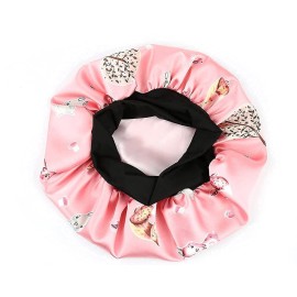 ELIHAIR Kids Satin Bonnets Sleeping Cap No Imprint for Toddler Child Curly Hair Bonnets Elastic Band Silky Satin Cap for Night Sleep Cap Double Layer Pink Fox ELIHAIR Kids Satin Bonnets Sleeping Cap No Imprint for Toddler Child Curly Hair Bonnets Elastic Band Silky Satin Cap for Night Sleep Cap Double Layer Pink Fox
