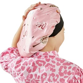 ELIHAIR Kids Satin Bonnets Sleeping Cap No Imprint for Toddler Child Curly Hair Bonnets Elastic Band Silky Satin Cap for Night Sleep Cap Double Layer Pink Fox ELIHAIR Kids Satin Bonnets Sleeping Cap No Imprint for Toddler Child Curly Hair Bonnets Elastic Band Silky Satin Cap for Night Sleep Cap Double Layer Pink Fox
