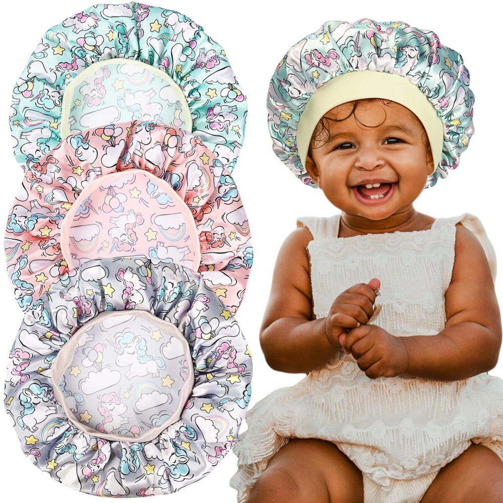 Aileam 3 Pieces Kids Satin Bonnet Unicorn Sleep Cap Silk Wide Elastic Band Sleeping Cap Soft Silk Double Layer Night Hair Hats for Teens Toddler Child Baby Multicoloured Aileam 3 Pieces Kids Satin Bonnet Unicorn Sleep Cap Silk Wide Elastic Band Sleeping Cap Soft Silk Double Layer Night Hair Hats for Teens Toddler Child Baby Multicoloured