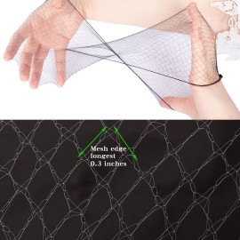 Askuang 20PCS of Black Hair Net Invisible Elastic Edge Mesh Stretchable Hair Nets for Women Sleeping Ballet Bun Food Service Individual Package Hairnet 20 (50 cm)