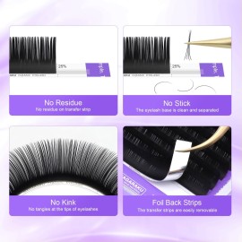 NAGARAKU Eyelash Extensions 0.15mm C curl 16-20mm Mix Tray Individual Lashes Classic Matte Black 16 Rows Professional Beauty Salon Supplies