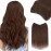 Halo Hair Extensions Real Human Hair, Benehair Brown Halo Hair Extensions Remy Human Hair, 16 Inch Invisible Wire Hair Extensions for Adding Volume Hair Halo Extensions For Women 02 Dark Brown