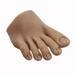 Silicone Nail Practice Trainning Foot - Lifelike Flexible Bendable Manicure Mannequin Fake Foot Model for Acrylic Nails Sketch Nail Salon Artists Nail Art Beginners Training Display (Right)