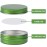 2 oz / 60ml Screw Top Aluminum Tin Jar with Screw Lid and Blank Labels - Pack of 23 (Green)