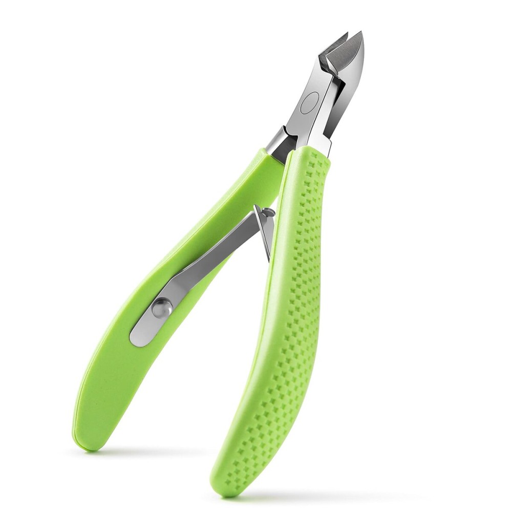 FVION Cuticle Clippers - Small Cuticle Trimmer, Rubber Coated Handle Manicure Tools - Full Jaw Cuticle Cutter for Nails (9mm) Green FVION Cuticle Clippers - Small Cuticle Trimmer, Rubber Coated Handle Manicure Tools - Full Jaw Cuticle Cutter for Nails (9mm) Green