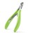FVION Cuticle Clippers - Small Cuticle Trimmer, Rubber Coated Handle Manicure Tools - Full Jaw Cuticle Cutter for Nails (9mm) Green