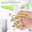 FVION Cuticle Clippers - Small Cuticle Trimmer, Rubber Coated Handle Manicure Tools - Full Jaw Cuticle Cutter for Nails (9mm) Green