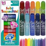 Kwik Stix Tempera Paint, Jewel Tones, 10 Colors