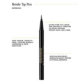 Arches & Halos Fine Bristle Tip Pen - Creamy, Buildable Formula for Shaping and Defining Eyebrows - Waterproof, Long Lasting, 24 Hour Color - Precise Bristled Applicator Tip - Espresso - 0.02 oz Arches & Halos Fine Bristle Tip Pen - Creamy, Buildable Formula for Shaping and Defining Eyebrows - Waterproof, Long Lasting, 24 Hour Color - Precise Bristled Applicator Tip - Espresso - 0.02 oz