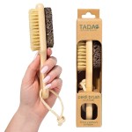 TADA Natural Beauty Foot File Callus Remover - Multi Purpose 2 in 1 Feet Pedicure Tools with Foot Scrubber, Pumice Stone