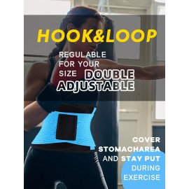 KOOCHY Waist Trainer Belt for Women-Waist Cincher Trimmer Weight Loss Belt-Tummy Control Slimming Body Shaper Belt (Z1-Blue, Large)