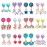 ELEMIRSA 12 Pairs Clip On Earrings Girl Party Favor Princess Clip on Earrings Pretend Play Unicorn Earrings for Little Girl Kids Toddlers Jewelry Set