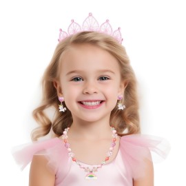 ELEMIRSA 12 Pairs Clip On Earrings Girl Party Favor Princess Clip on Earrings Pretend Play Unicorn Earrings for Little Girl Kids Toddlers Jewelry Set