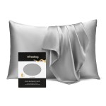 ATreebag Pillowcase 100% Mulberry Silk for Hair and Skin, Double Sided 19 Momme Pure Silk Pillow Case with Hidden Zipper and Gift Box (Silver Grey, 1 PC, Toddler 13x18)