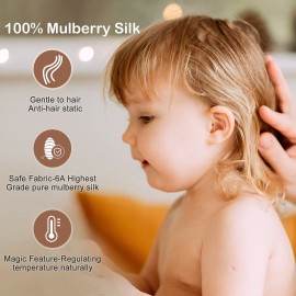 ATreebag Pillowcase 100% Mulberry Silk for Hair and Skin, Double Sided 19 Momme Pure Silk Pillow Case with Hidden Zipper and Gift Box (Light Plum, 1 PC, Toddler 13x18)