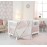 OBERLUX Crib Bedding Set for Girls- 4-Piece Baby Nursery Bedding Crib Set; Geometric, Rose Gold, Powder Pink & Marble | Precious Collection
