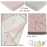 OBERLUX Crib Bedding Set for Girls- 4-Piece Baby Nursery Bedding Crib Set; Geometric, Rose Gold, Powder Pink & Marble | Precious Collection