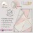 OBERLUX Crib Bedding Set for Girls- 4-Piece Baby Nursery Bedding Crib Set; Geometric, Rose Gold, Powder Pink & Marble | Precious Collection