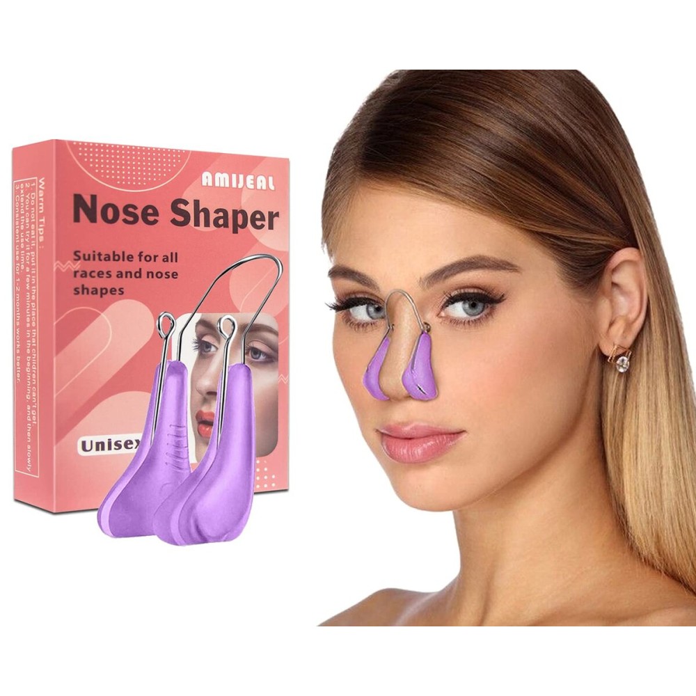 AMIJEAL Nose Shaper Clip - Up Lifting Clip, Pain-Free Soft Silicone Nose Slimming Device, Bridge Straightener Corrector Beauty Tool