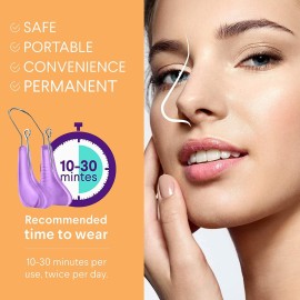 AMIJEAL Nose Shaper Clip - Up Lifting Clip, Pain-Free Soft Silicone Nose Slimming Device, Bridge Straightener Corrector Beauty Tool