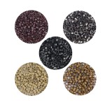 500 Pcs Silicone Lined Micro Rings Links Beads 5mm Lined Beads for Hair Extensions Tool (Black)