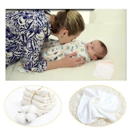 Reusable Colored Organics Baby Washcloths, Soft Absorbent Organic Cotton Washable Saliva Towel Face Wipes, Newborn Bath Face Towel, Natural Baby Wipes for Sensitive Skin (White, 10 Pack)