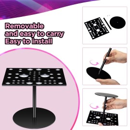 Jetec Acrylic & Silicone Drying Rack for 54 Makeup Brushes, Collapsible, Portable Jetec Acrylic & Silicone Drying Rack for 54 Makeup Brushes, Collapsible, Portable