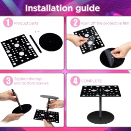 Jetec Acrylic & Silicone Drying Rack for 54 Makeup Brushes, Collapsible, Portable Jetec Acrylic & Silicone Drying Rack for 54 Makeup Brushes, Collapsible, Portable