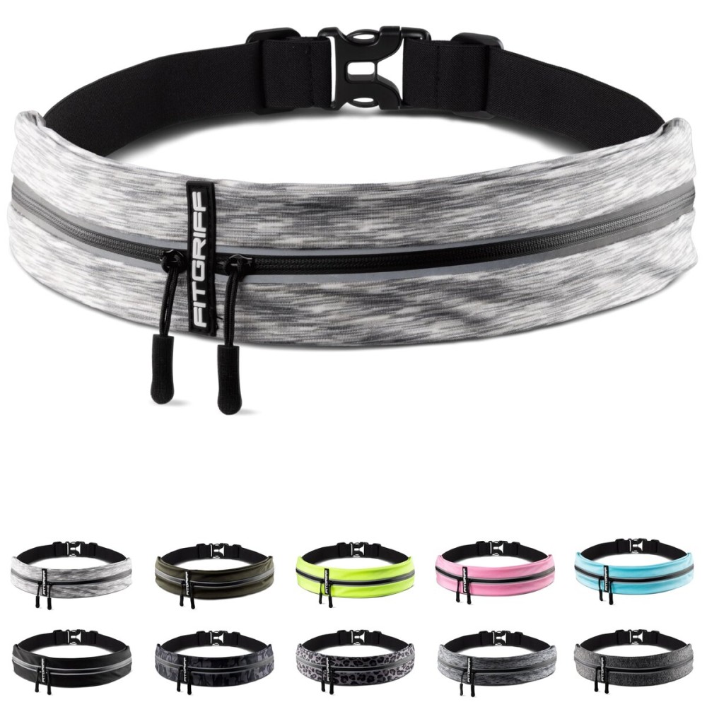 Fitgriff Running Belt for Men & Women - Secure Jogging Pouch for Phone, Keys & Essentials - For All Cell Phones (White, 24.5 - 35.5 Waist Size) Fitgriff Running Belt for Men & Women - Secure Jogging Pouch for Phone, Keys & Essentials - For All Cell Phones (White, 24.5 - 35.5 Waist Size)